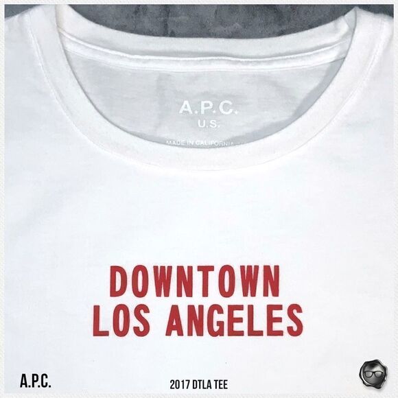 A.P.C. U.S. COTTON T-SHIRT DOWNTOWN LOS ANGELES WOMEN’S ROLLED SLEEVE CAPSULE - Picture 4 of 9